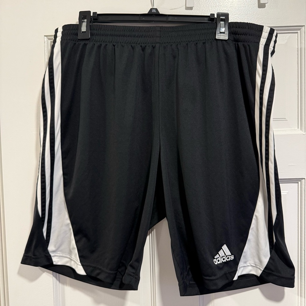 Mens Adidas XL ATS 1 Soccer Shorts Black and White NWT.